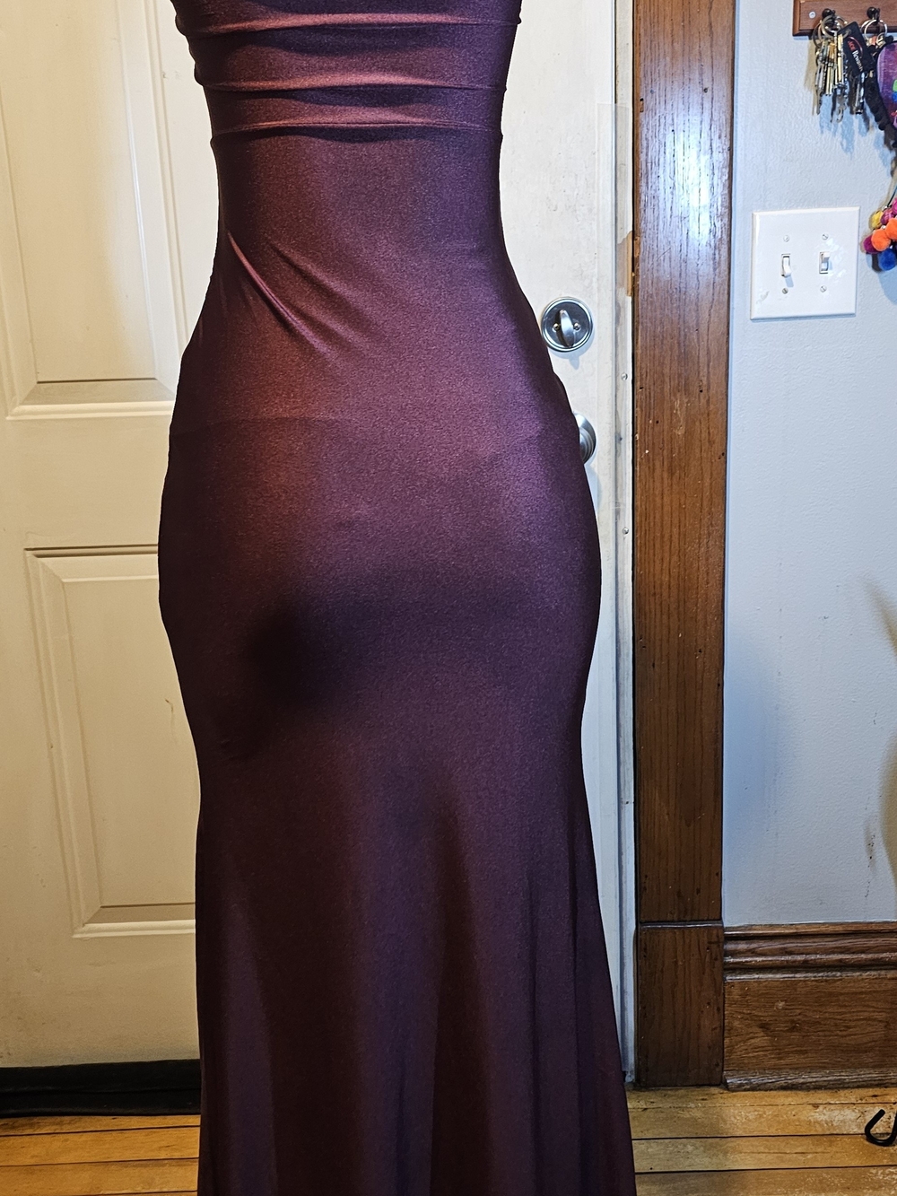 Elegant Plum Maxi Bodycon Dress